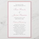 Search for dusty rose wedding programs Formal