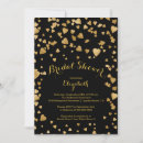 Search for gold confetti bridal shower invitations Glitter