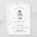 Search for pink cactus baby shower invitations Watercolor