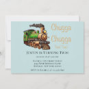 Search for 2 year old boy birthday invitations Chugga chugga two two