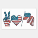Search for red white blue peace stickers Usa