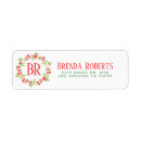 Search for flower wreath return address labels Flowers