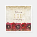 Search for 100th birthday napkins Floral
