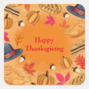 Search for thanksgiving day square stickers Festive