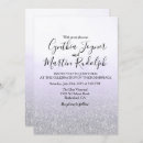 Search for lavender and silver wedding invitations Watercolor