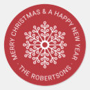 Search for snowflake tags stickers Red