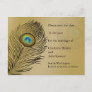 Search for gold peacock save the dates Simple