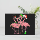 Search for funny flamingo christmas cards Santa