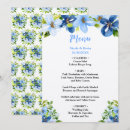 Search for navy blue wedding menus Boho bohemian