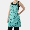 Search for turquoise pattern aprons Flowers