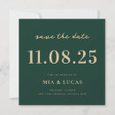Search for green save the dates Minimal