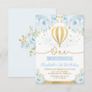 Search for blue hot air balloon birthday invitations Travel