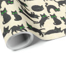 Search for black cat wrapping paper Green eyes