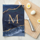 Search for navy blue gold tea towels Monogrammed