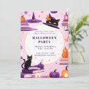 Search for witches cat invitations Purple