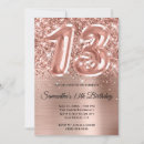 Search for rose gold 13th birthday invitations Glam