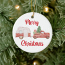 Search for camper christmas tree decorations Red