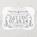 Search for scroll wedding invitations Black and white