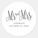 Search for mr and mrs wedding stickers Modern