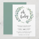 Search for greenery oh baby shower invitations Watercolor