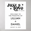 Search for love wedding signs Retro