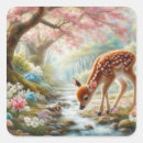 Search for deer in the woods stickers Nature