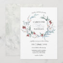 Search for red berries wedding invitations Floral