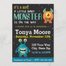 Search for little monster baby shower invitations Blue
