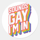 Search for funny gay stickers Rainbow