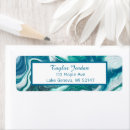 Search for turquoise marble return address labels Modern