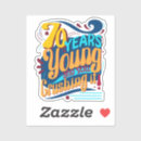Search for 70th seventy 70 years old stickers Typography