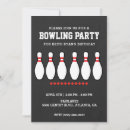 Search for bowling pins birthday invitations Party