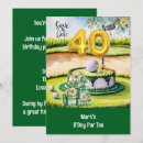 Search for golf 40th birthday invitations Party
