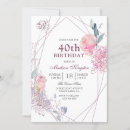 Search for geometric 40th birthday invitations Modern