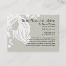 Search for bridal business cards Hair