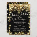 Search for rectangle gold star invitations Black