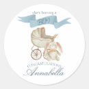Search for vintage baby carriage stickers Blue