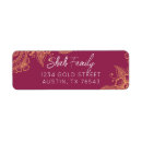 Search for purple and gold return address labels Pink