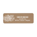 Search for brown kraft return address labels Flower