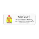 Search for warm wishes return address labels Watercolor