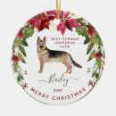 Search for german shepherd christmas tree decorations watercolor