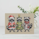 Search for raccoon christmas cards Santa claus