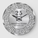 Search for silver clocks Elegant