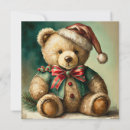 Search for teddy bear christmas cards Vintage
