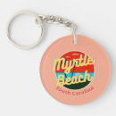 Search for palm trees rounded key rings Retro sunset