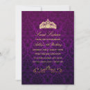 Search for tiara sweet 16 invitations Purple