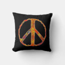 Search for peace sign symbol cushions Black