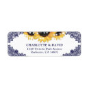 Search for rustic chic return address labels Navy blue