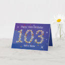Search for 103rd birthday cards One hundred and three