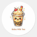 Search for milk tea with boba stickers Kawaii